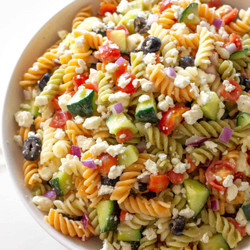 Feta And Vegetable Rotini Salad