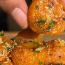 Crispy Garlic Butter Potato Pops