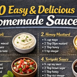 10 Easy And Delicious Homemade Sauces