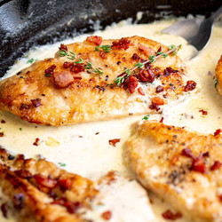 One Pan Creamy Bacon Chicken