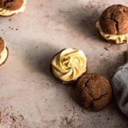Molasses Cookies With Bourbon French Buttercream