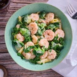 Shrimp Scampi With Penne Pasta And Broccoli