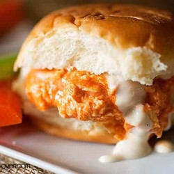 Pulled Buffalo Chicken Sandwiches
