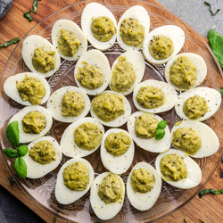 Pesto Deviled Eggs