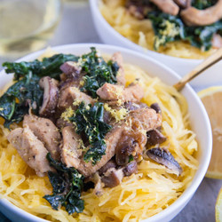 Chicken Mushroom Spaghetti Squash