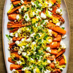 Butter-roasted Carrots With Hazelnut Crumble And Goat Cheese