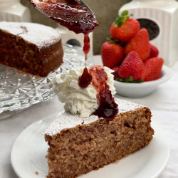 Raspberry Cake With Whipped Cream Top &amp; Jam Swirl