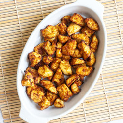 Baked Chili Miso Tofu Bites