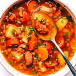 Spanish Chorizo Lentil Stew