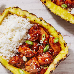 Chicken Teriyaki Pineapple Bowls