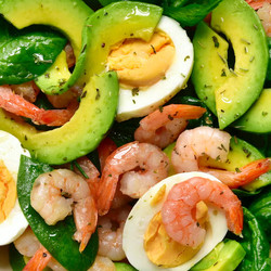 Shrimp, Avocado, And Egg Chopped Salad