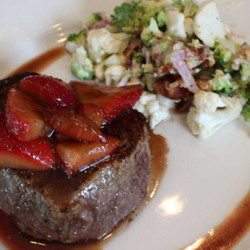Filet Mignon And Balsamic Strawberries