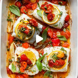One Pan Mediterranean Baked Cod