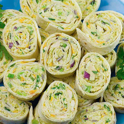 Chicken Avocado Salad Roll Ups