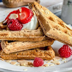 Wholegrain Spelt Flour Flax Waffles
