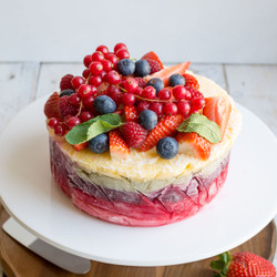 Fresh Fruit Frozen Yogurt Layer Cake
