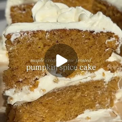 Pumpkin Spice Cake With Maple Cream Cheese Frosting