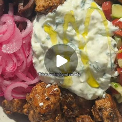 High Protein Tofu Souvlaki Bowls