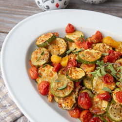 Roasted Zucchini &amp; Tomatoes
