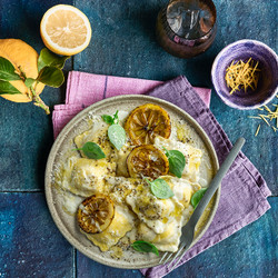 Lobster Ravioli With Lemon Butter Sauce