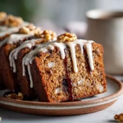 Date Coffee Loaf Cake With Walnuts And Rich Espresso Glaze