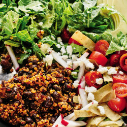 Vegetarian Taco Salad With creamy Avocado-lime Dressing