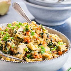 Cauliflower Fried Rice With Chicken &amp; Pork {paleo &amp; Whole30}