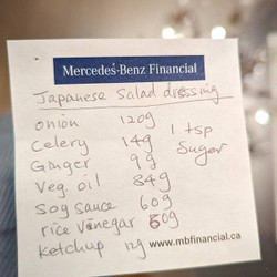 Anthony’s “delicious” Japanese Dressing