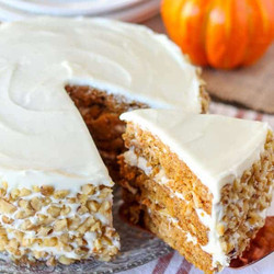 Pumpkin Carrot Cake With Cream Cheese Frosting