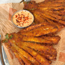 Panko Crusted Eggplant Fries With Spicy Mayo