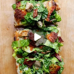 Chicken Caesar Cheesy Garlic Bread