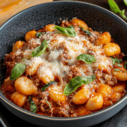 Cheesy Bolognese Gnocchi Bake