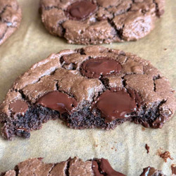 Small Batch Giant Double Chocolate Chip Cookies