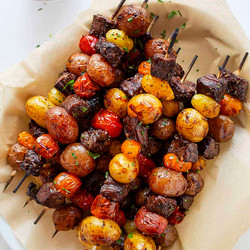 Rosemary Garlic Steak Kebabs