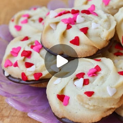 Piped Butter Cookies Microwave till soft to