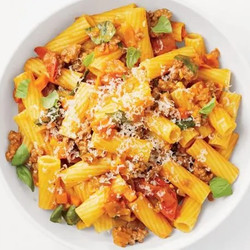Rigatoni With Summer Bolognese
