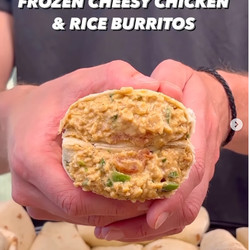 Frozen Cheesy Chicken and Rice Burritos