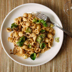 Pasta With Mushrooms, Brussels Sprouts, And Parmesan Recipe