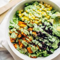 Spicy Southwestern Salad With Avocado Dressing