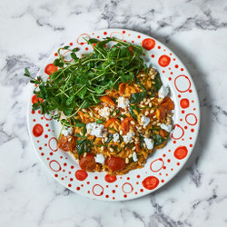 Goats' Cheese, Tomato &amp; Pesto Orzo