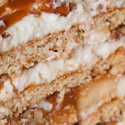 No-bake Banana And Peanut Butter Caramel Icebox Cake