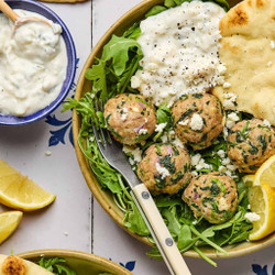 Spinach Feta Turkey Meatballs