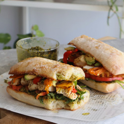 Grilled Chicken Pesto Sandwich