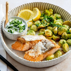 Lachs Mit Knusper-rosenkohl