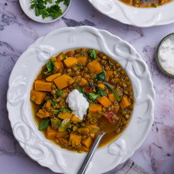 Anti-inflammatory Sweet Potato Lentil Stew