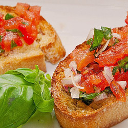 Bruschetta Mit Tomaten Und Knoblauch