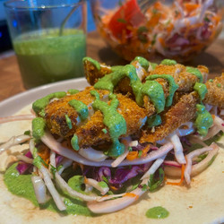 Crispy Tofu Wrap With Coleslaw