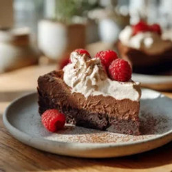 Flourless Chocolate Cake With Mocha Whipped Cream