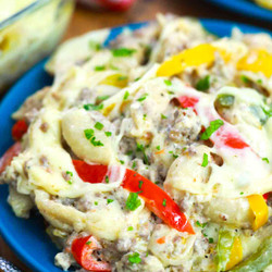 Philly Cheesesteak Casserole