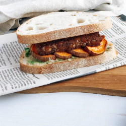 Sweet And Spicy Tempeh Sweet Potato Sandwiches